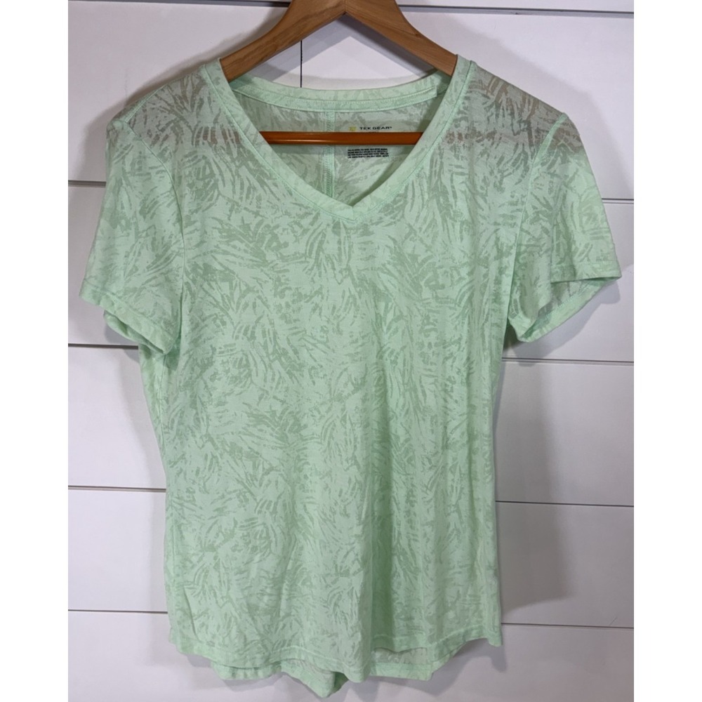 Tek Gear Dry Tek Women's Mint Green V Neck‎ Shirt Top Medium